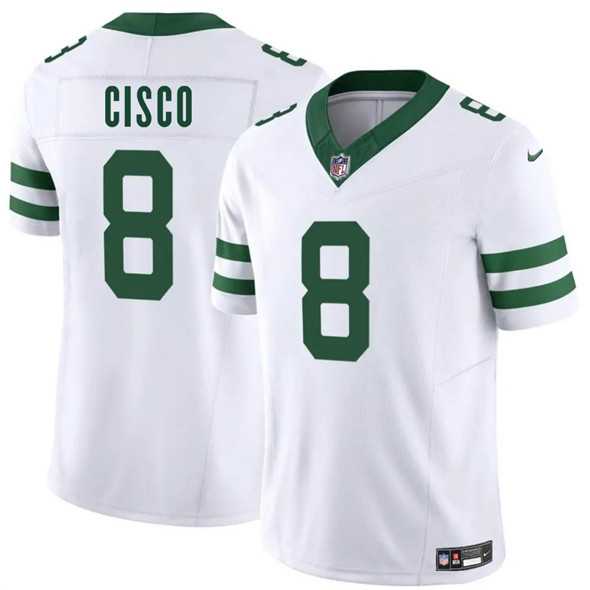 Men & Women & Youth New York Jets #8 Andre Cisco White 2025 F.U.S.E. Vapor Untouchable Limited Stitched Jersey